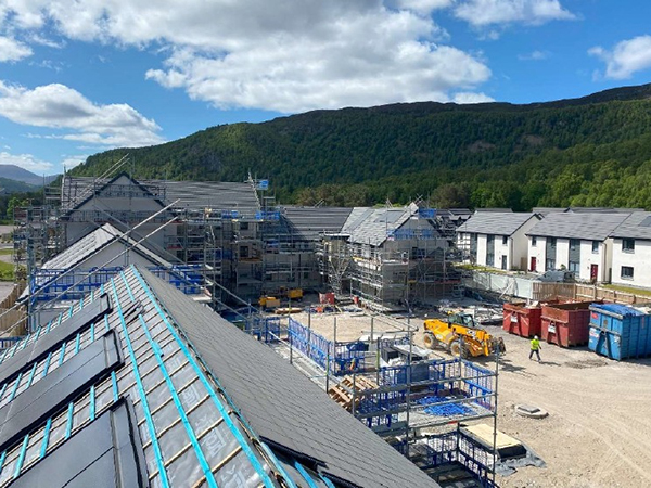 Flats under construction in Aviemore
