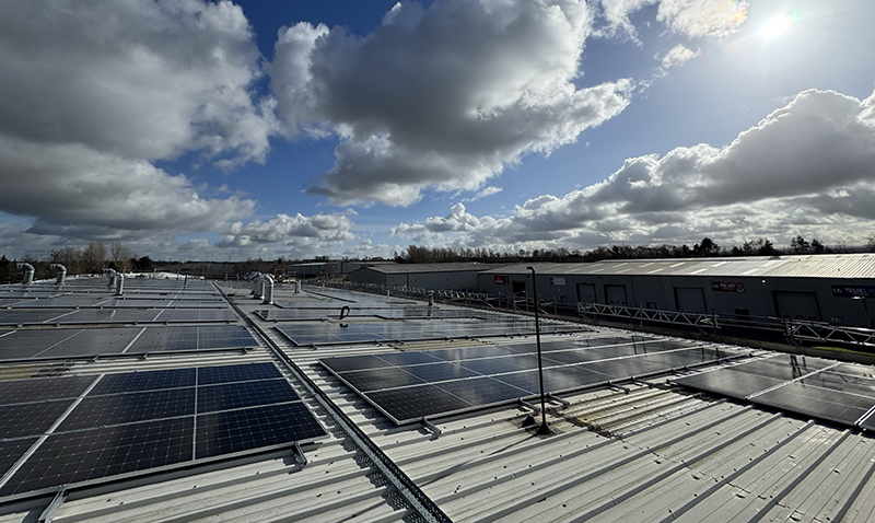 Solar panels on health building