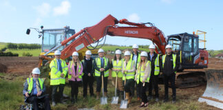 Construction workers mark new housing project in Dumfries & Galloway