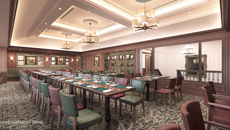 CGI of Prestwick Golf Club dining room