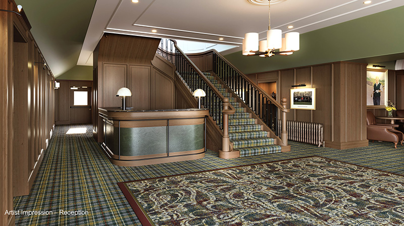 CGI of Prestwick Golf Club reception