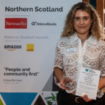 Civil engineering student earns Women in Property Northern Scotland award Sarah Ross with her Women in Property award