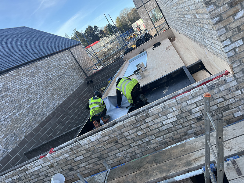 Roofing work at St Andrews West development