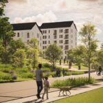 CGI of Wyndford Road, Glasgow