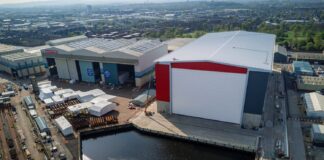 Aerial image of new hall