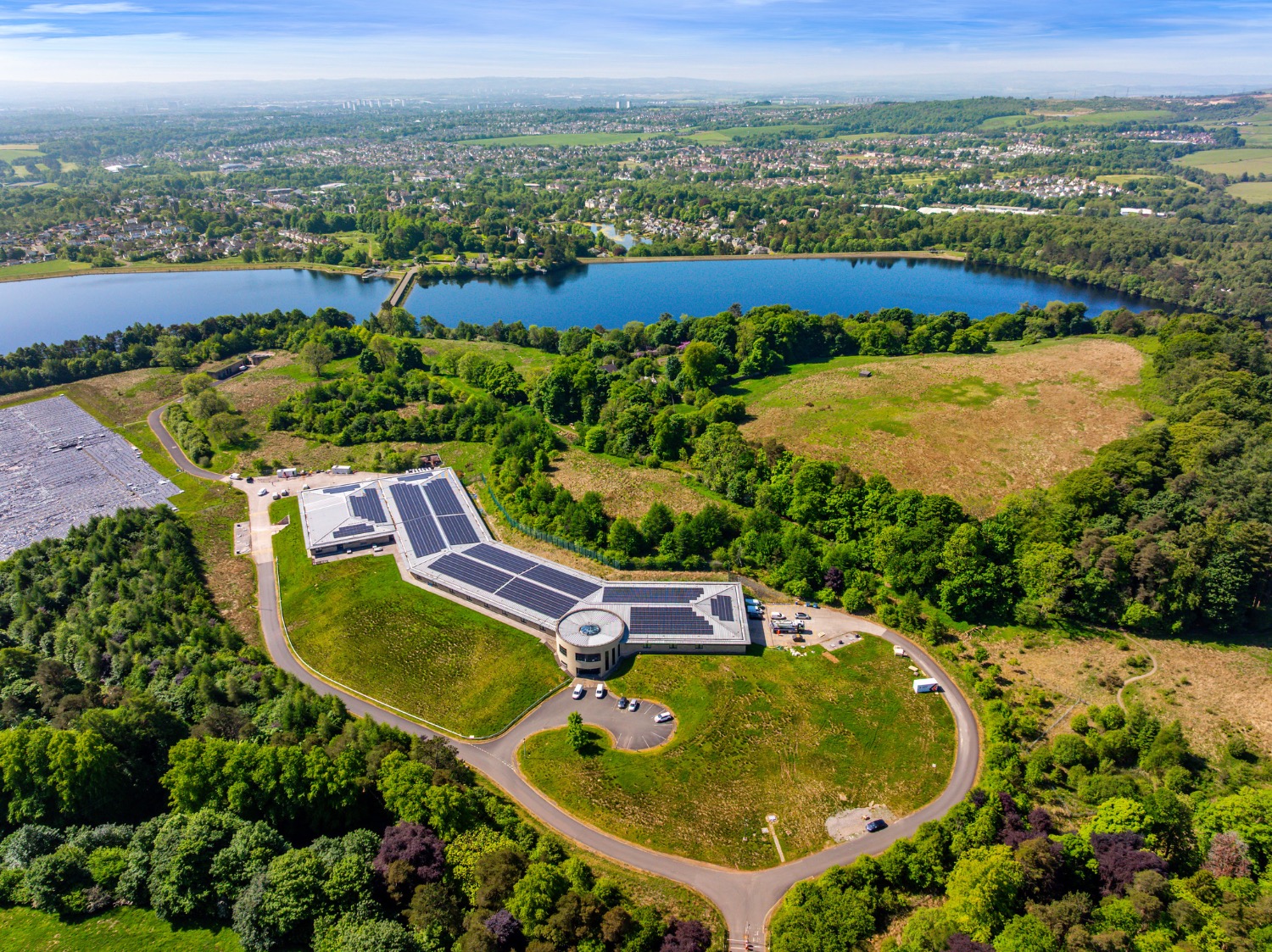 Aerial shot of Scottish Water site