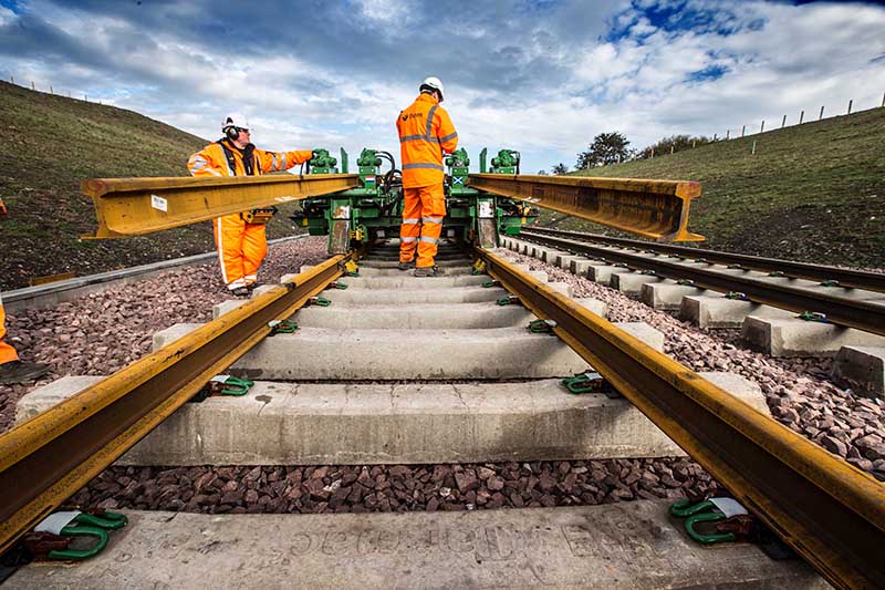Rail installation work