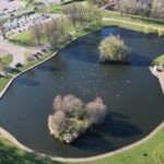 Pat Munro secures contract for project at Elgin’s Cooper Park pond Aerial shot of Cooper Park pond