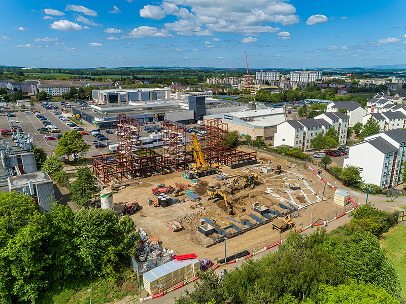 Net zero carbon housing development under construction