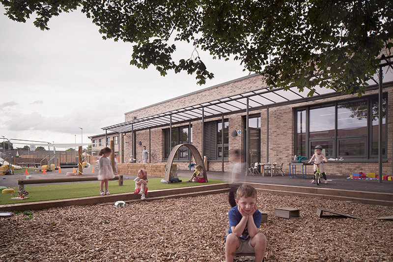 Nursery garden at Passivhaus school