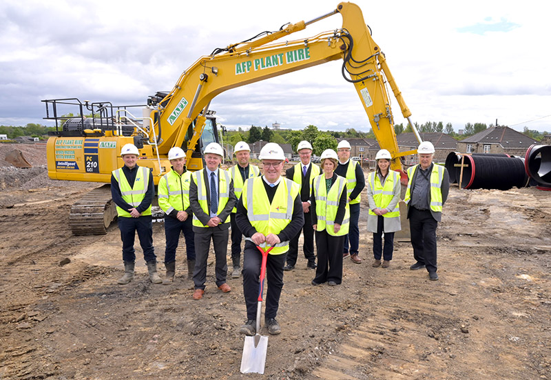 Sod-cutting event at North Lanarkshire housing development