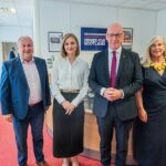 Builders welcome first minister’s ‘direct engagement’ with sector to tackle housing emergency L-R: Homes for Scotland chair Ken Gillespie; cabinet secretary for housing Màiri McAllan; First Minister John Swinney; Homes for Scotland chief executive Jane Wood. Image credit: Chris Watt Photography