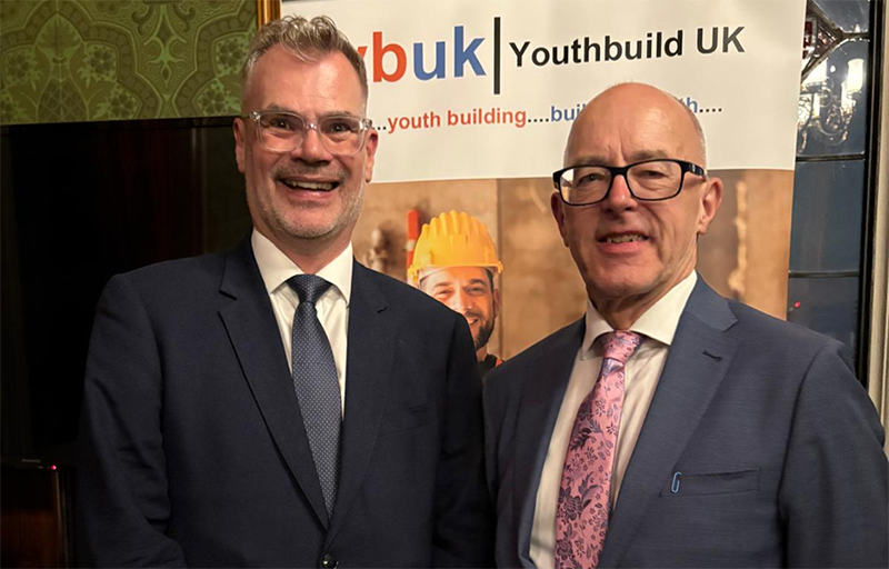 Brian Berry (FMB CEO) and Ian Davis (YouthBuild UK chair)