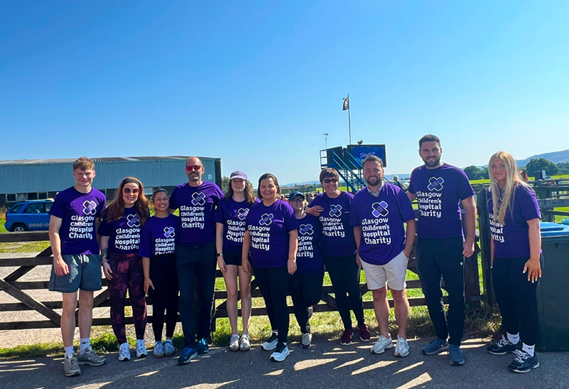 Staff at GRAHAM Building North preparing for charity skydive in Auchterarder 