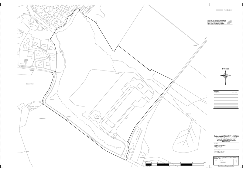 Location plan for Penicuik site