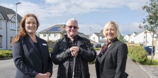 ERGC founder Russell Macmillan with representatives from Cala and Taylor Wimpey