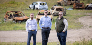 Dylan Spink, Jack Howell and Callum Mackintosh at Torvean Quarry