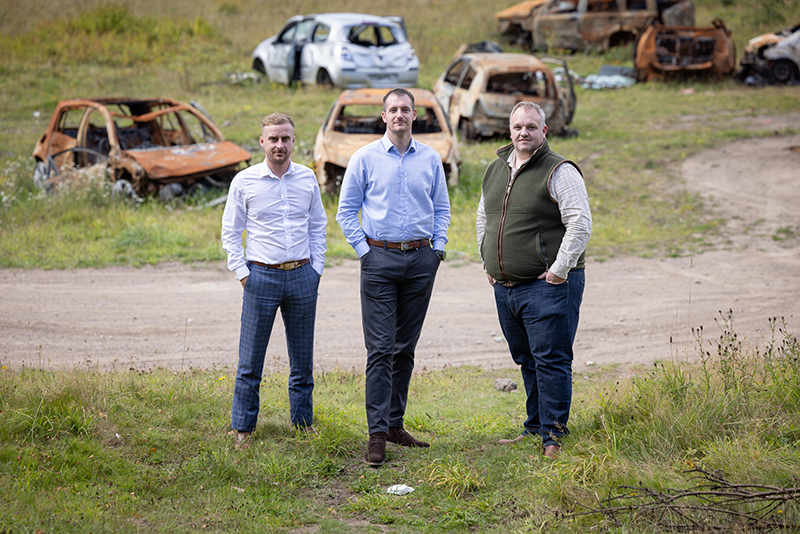 Dylan Spink, Jack Howell and Callum Mackintosh at Torvean Quarry