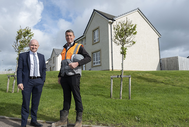Frank McNally MP and Alistair Grant, site manager at Calder Gardens