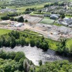 Milestone reached on build of Callander Primary School Aerial of site