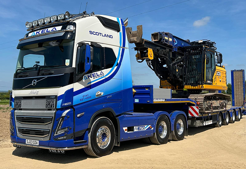 Akela Ground Engineering truck with piling equipment