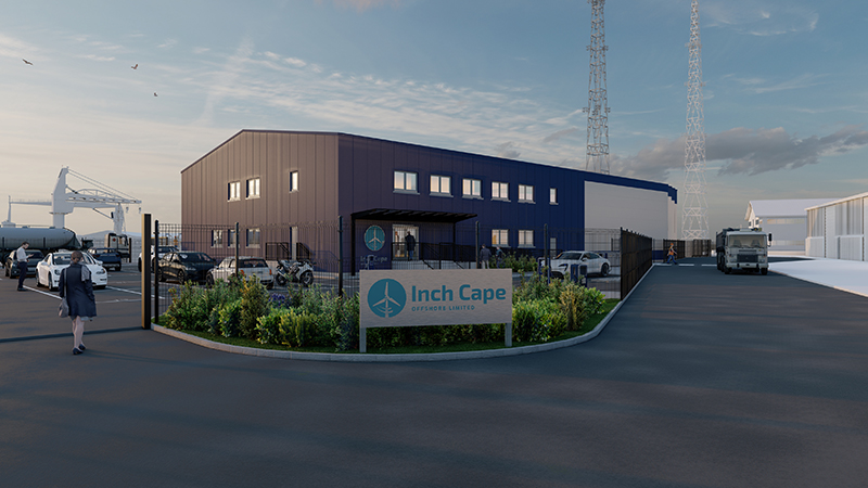 CGI of Inch Cape facility exterior