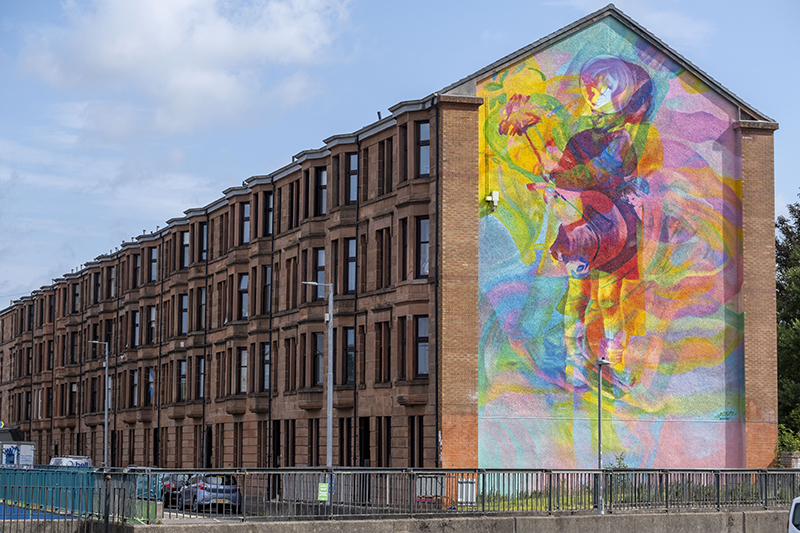 Glasgow tenements with new windows and doors 