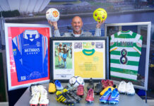JR Scaffold MD raises over £35,000 for charity with sports auction Sports items being auctioned for charity