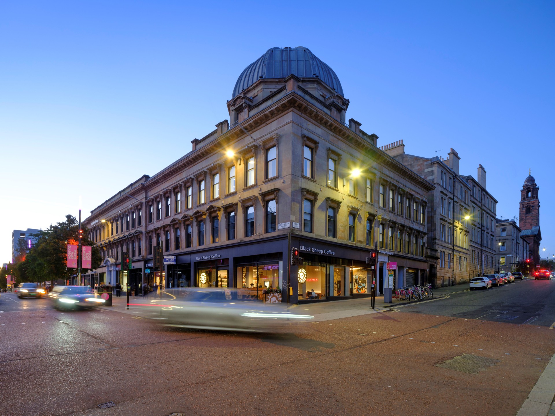 Mixed-use office building in Glasgow city centre
