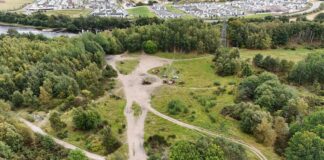 Aerial view of Torvean Quarry
