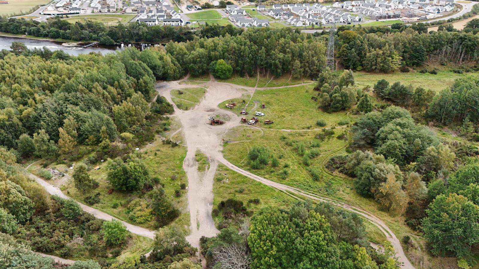 Aerial view of Torvean Quarry