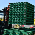 Pallets being lifted