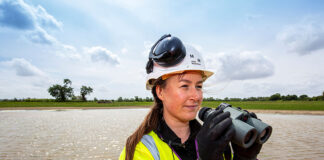 Female construction worker