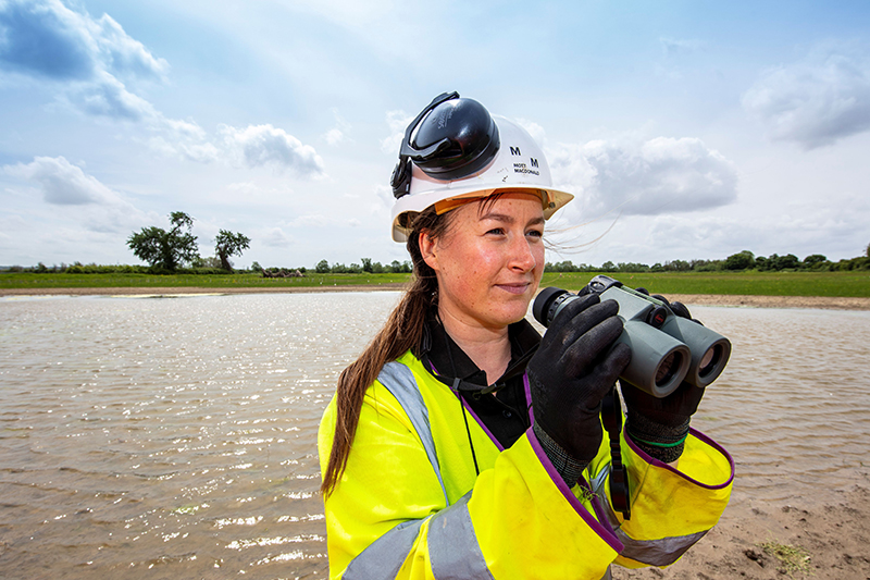 Female construction worker