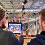 Workers using digital scaffolding app