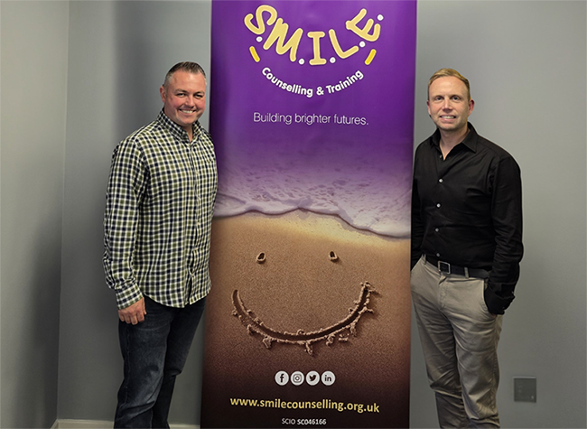 Smile chief executive Declan Harrigan (left) with JHE MD Mark Heaney