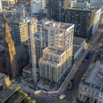 Topping out ceremony marks key milestone at Glasgow PBSA site Aerial footage of student accommodation under construction in Glasgow