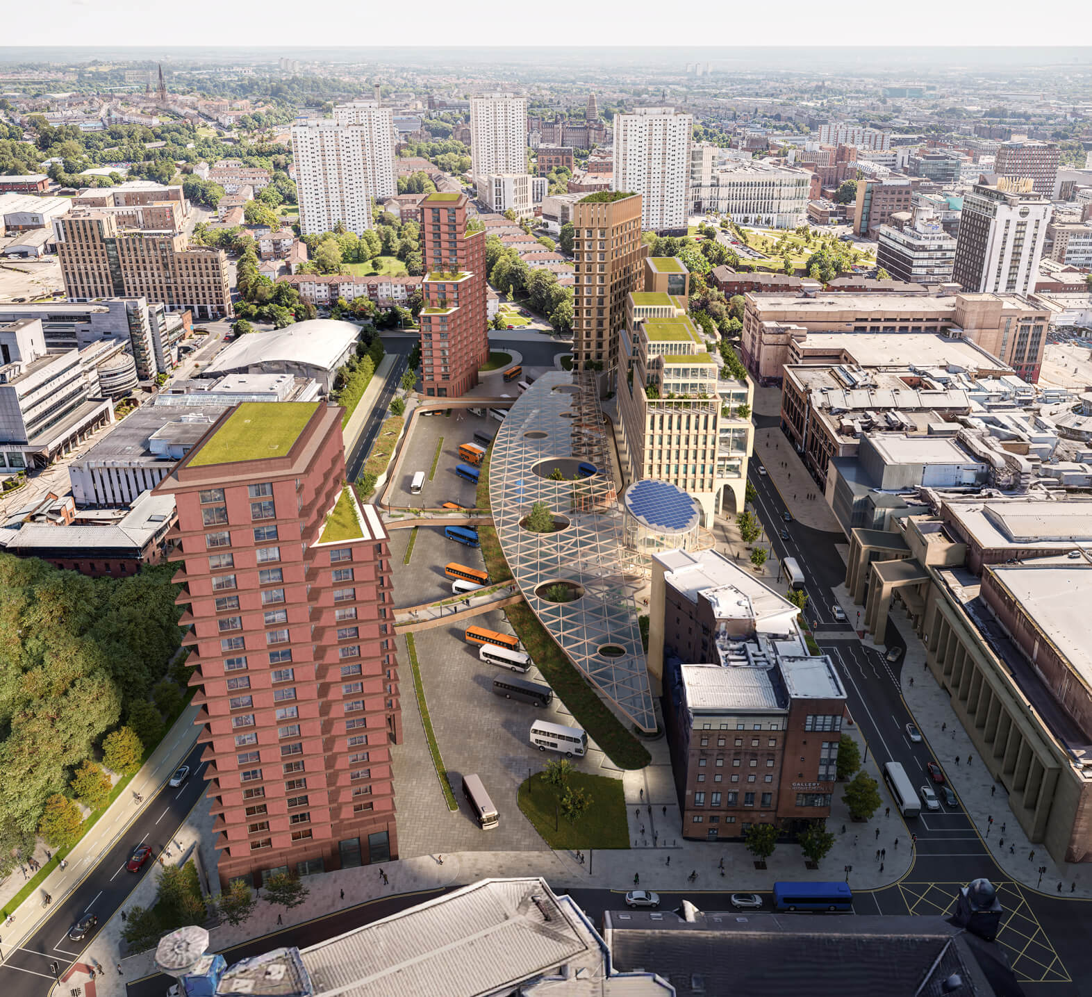 Aerial impression of exterior