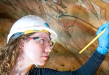 Rare painted ceiling in Highlands church gets a touch-up