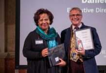 Mark Shiner with his awards at Wentworth Woodhouse last week during the Heritage Craft Awards 2025 ceremony. Credit: Robert Wade.
