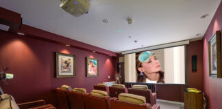 Care home cinema room