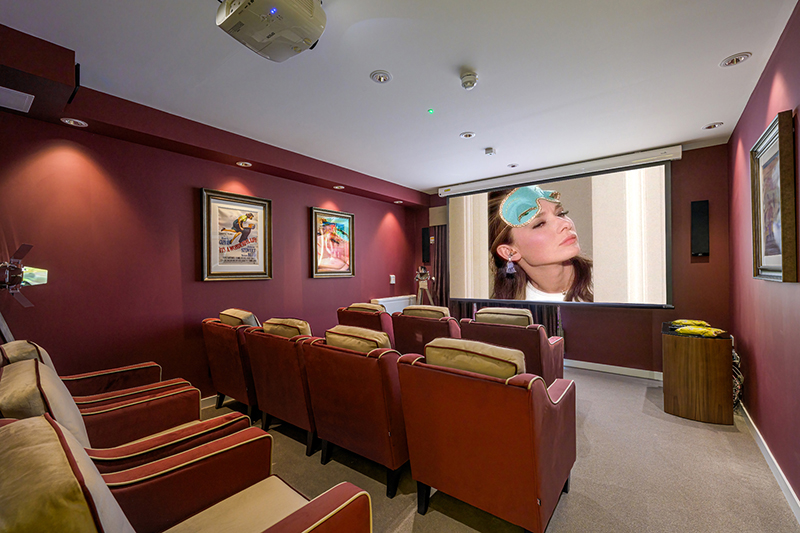 Care home cinema room
