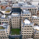ACO Building Drainage launches ‘Blue Roof Guide – Volume 2’ Aerial of roofs