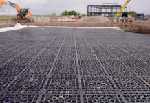 Geocellular stormwater tank