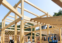 Timber frame at Allardice Centre