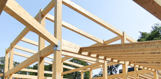 Timber frame at Allardice Centre