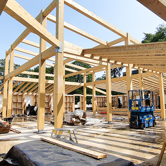 Timber frame at Allardice Centre