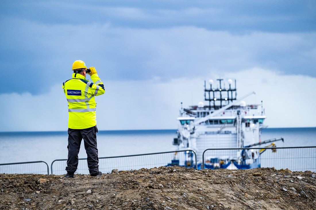 SSEN employee looking out to sea
