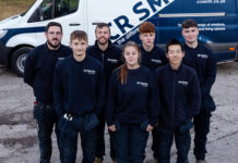 Young joiners celebrate success after completing apprenticeships with CR Smith The new CR Smith Apprentices after completing their training