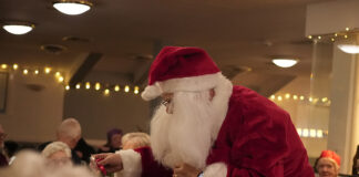 Santa at Christmas lunch community event